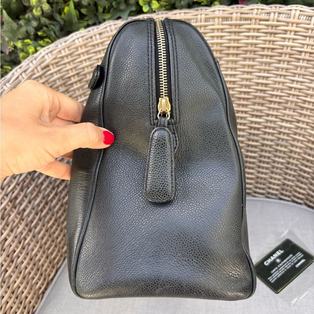 Authentic CHANEL black Caviar leather timeless Dome tote - Picture 7 of 16